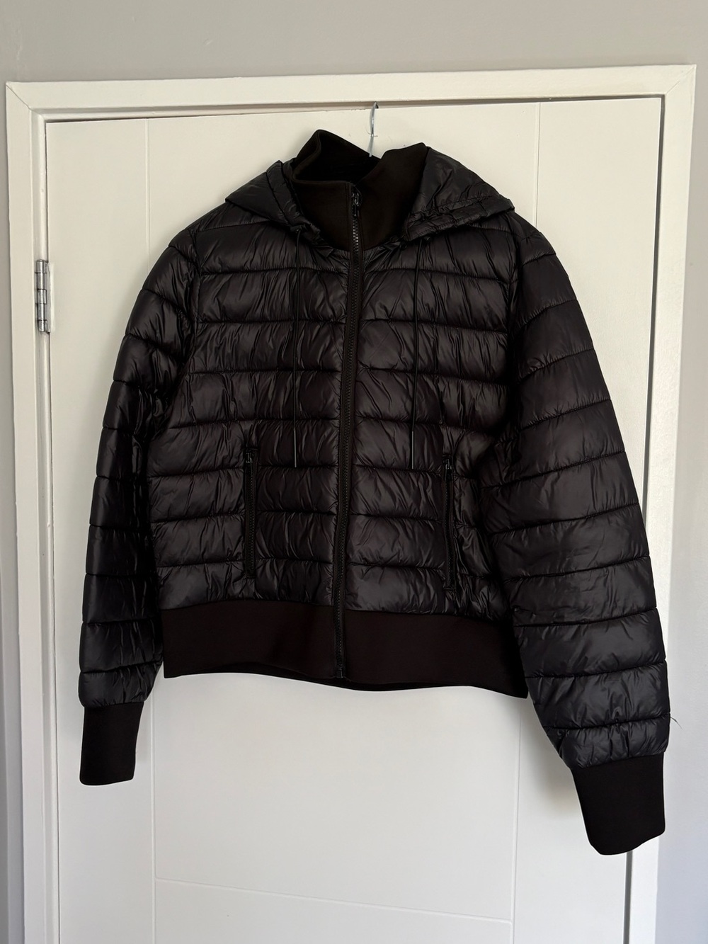 Zara Black Hooded Puffer Jacket